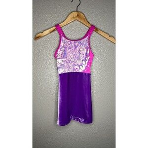 Motionwear Bowback Biketard Leotard 6/7 pink purple